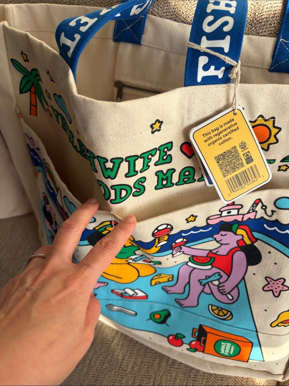 Whole Foods Market x Fishwife Limited Edition Reusable Bag (Large) - Picture 5 of 7